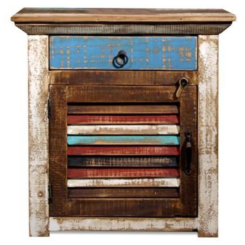 Pair of La Boca Shutter Door End Table
