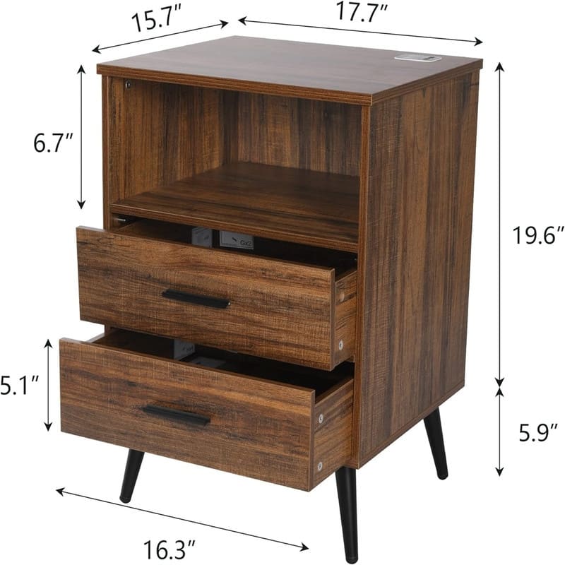 Nightstand with Charging Station