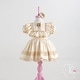preview thumbnail 1 of 6, Special Occasion Baby Dress Set with Ruffle and Lace Guipure 6 - 9 Months - White