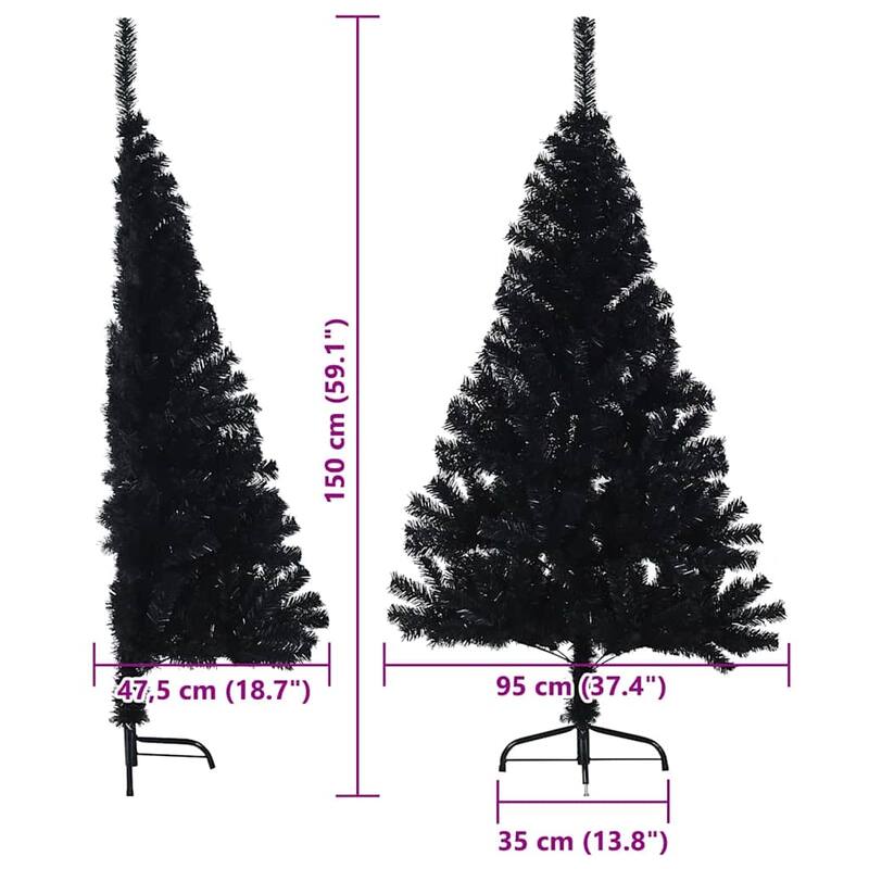 vidaXL Artificial Pre-lit Christmas Tree Pink in PVC - 59.06 in