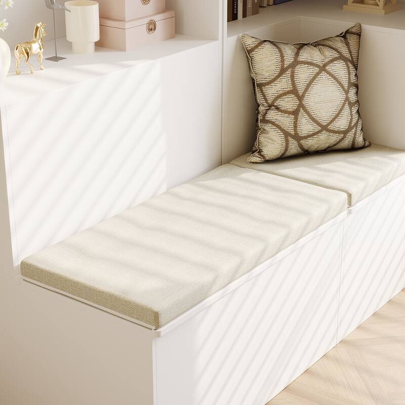 Entryway Cabinet Tempered Glass DoorsStorage Bench with Cushion, Modern Mudroom Hall Tree Organizer with Hidden Storage