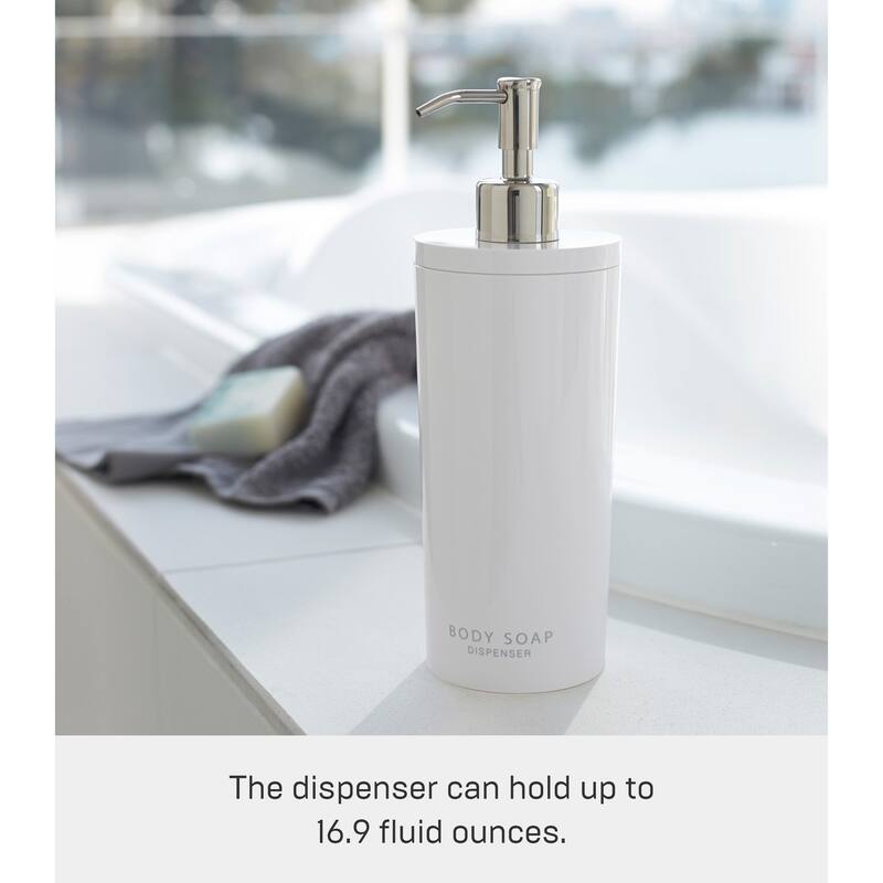 Yamazaki Home Round Shower Dispenser - Three Styles, ABS Plastic, Body Soap, 16.9 fluid oz., 500 ml