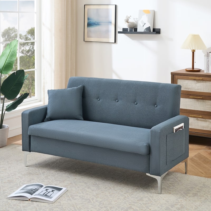 57" Modern Loveseat Sofa with Storage for Living Room