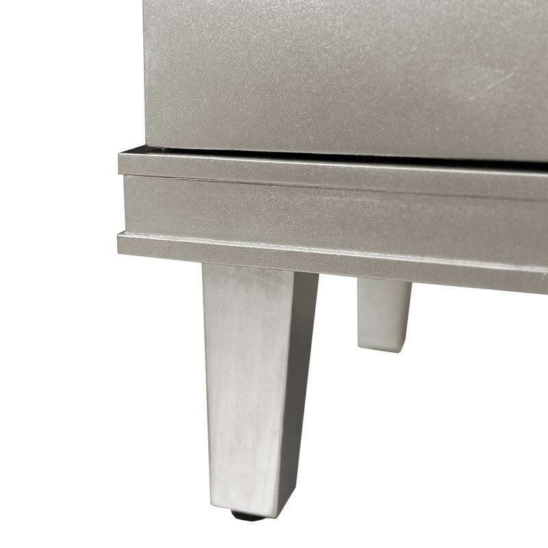 Champagne Storage Cabinet Sideboard TV Cabinet w/ Adjustable Shelves