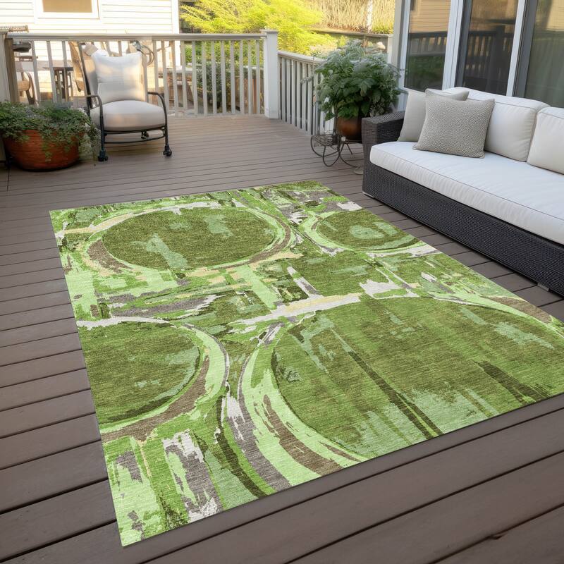 Machine Washable Indoor/ Outdoor Chantille Contemporary Rug
