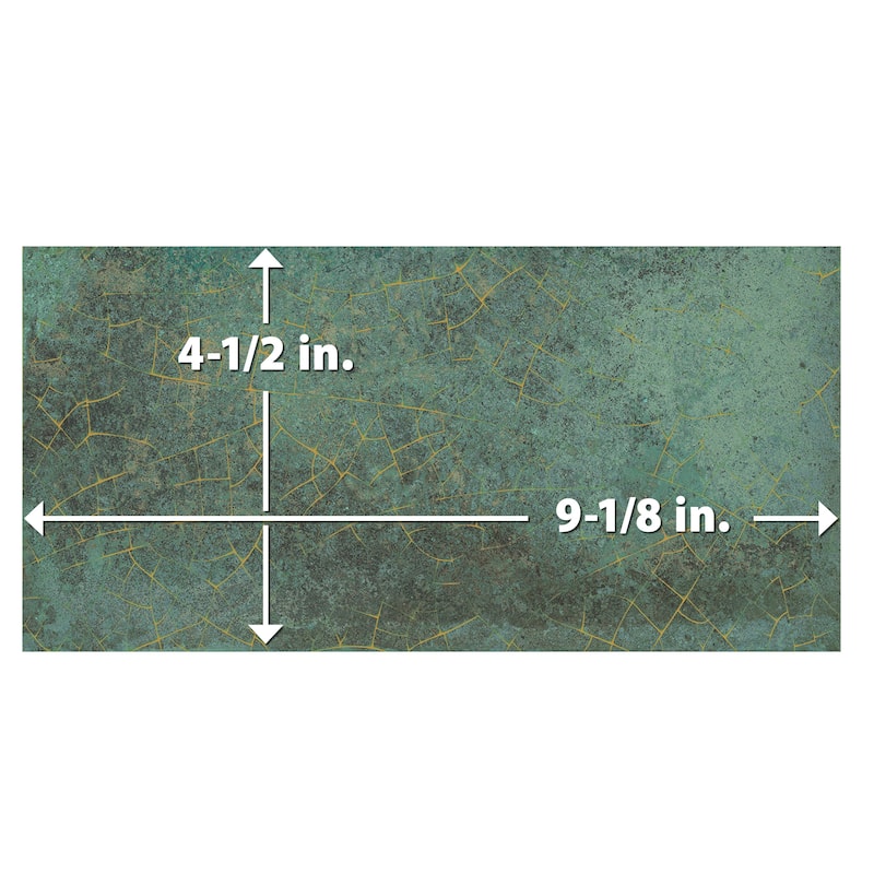Merola Tile Atelier Volcan Green 4-1/2" x 9-1/8" Porcelain Floor and Wall Tile