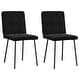 preview thumbnail 16 of 18, vidaXL Dining Chairs 2/4/6 pcs Black Velvet - 17.7" x 21.3" x 32.7" Black 2pcs