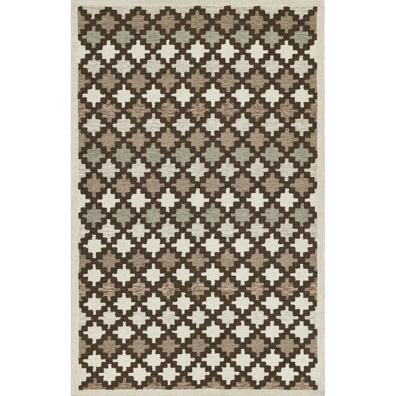 Erin Gates by Momeni Abbott Diamond Trellis Hand Tufted Wool Area Rug - Neutral - Rectangle - 3'6" X 5'6"