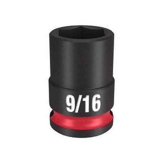Milwaukee Tool Standard Impact Socket,Steel,9/16