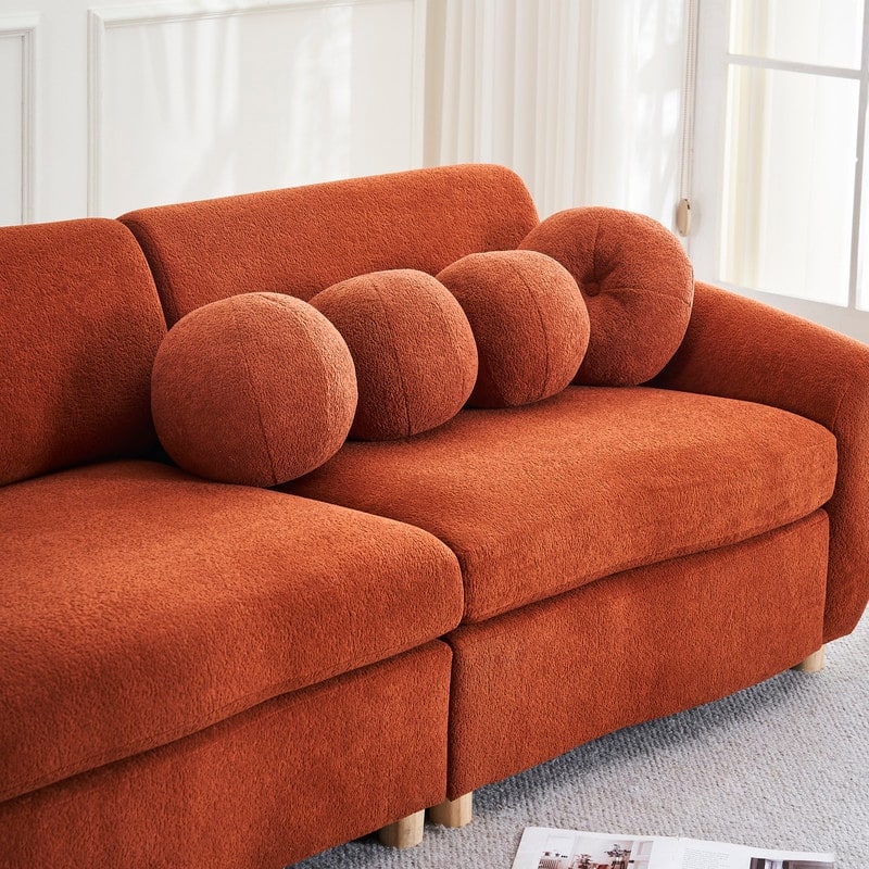 84.60" Chenille/Corduroy Upholstered Sofa