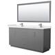 Option Dark Gray / White Cultured Marble Top / Brushed