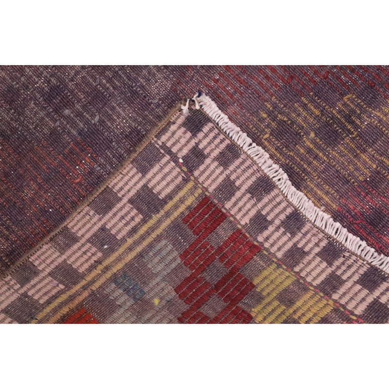 Hand Woven Oriental 100% Wool Carpet Southwestern Tribal Multi-Colored Kilim Area Rug - 9' 2'' X 5' 10''