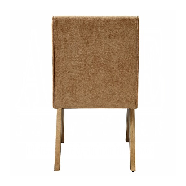 Set of 2 Upholstered Dining Chairs with Crisscross Legs in