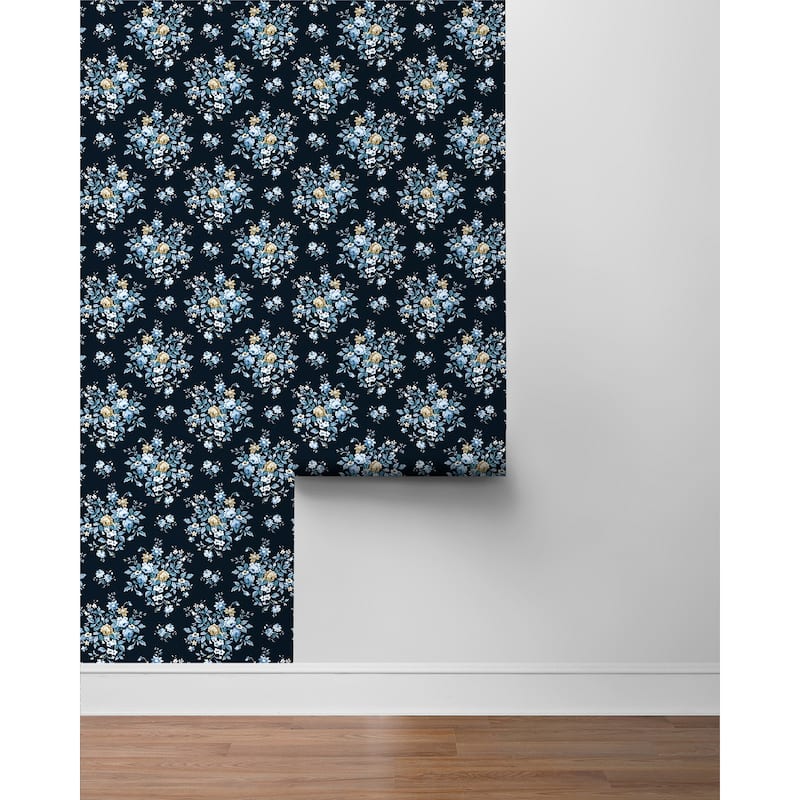 NextWall Floral Bunches Peel and Stick Wallpaper