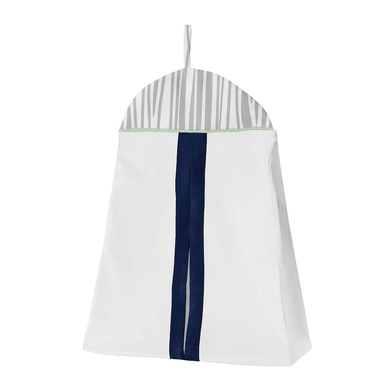 Sweet Jojo Designs Navy and Mint Woodsy Collection 4-piece Bumperless Crib Bedding Set