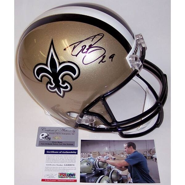 Shop Drew Brees Autographed Hand Signed New Orleans Saints Full Size Helmet Psa Dna Overstock 12905336