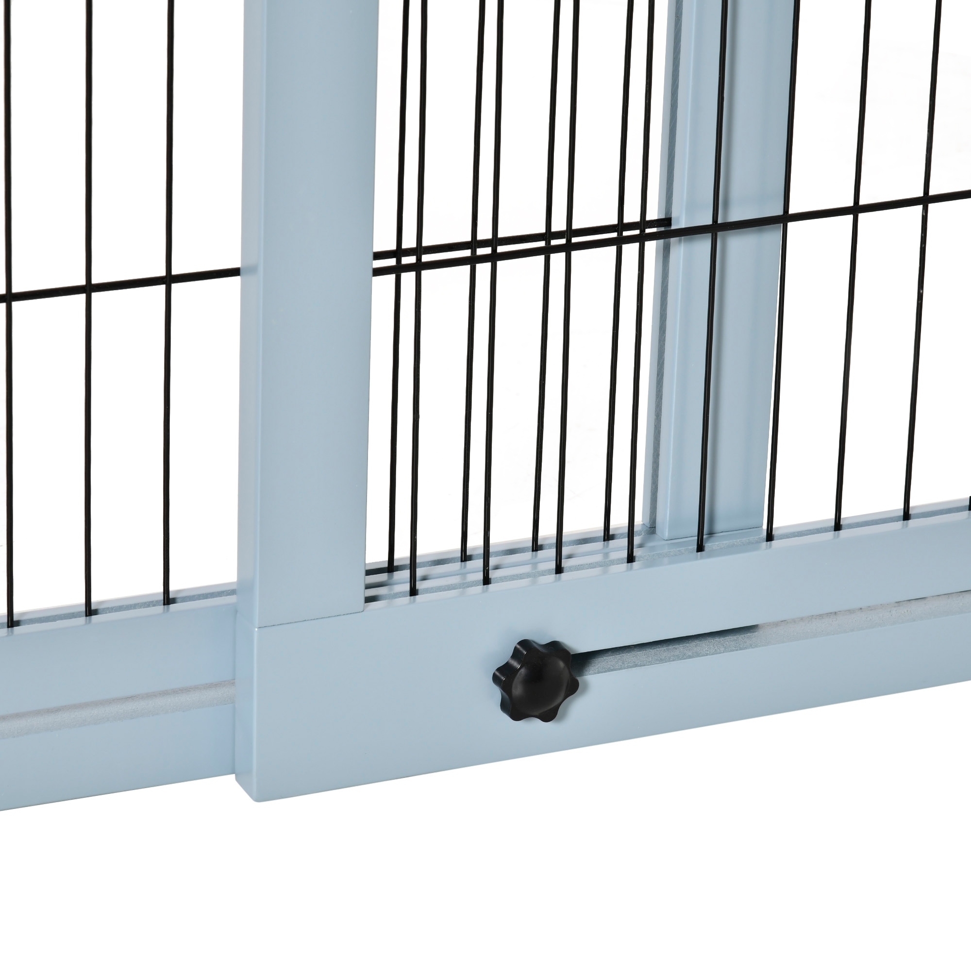 PawHut 72 Extra Wide Freestanding Pet Gate with Adjustable Length Dog and Baby Small Gate for House Doorway Hallway Grey