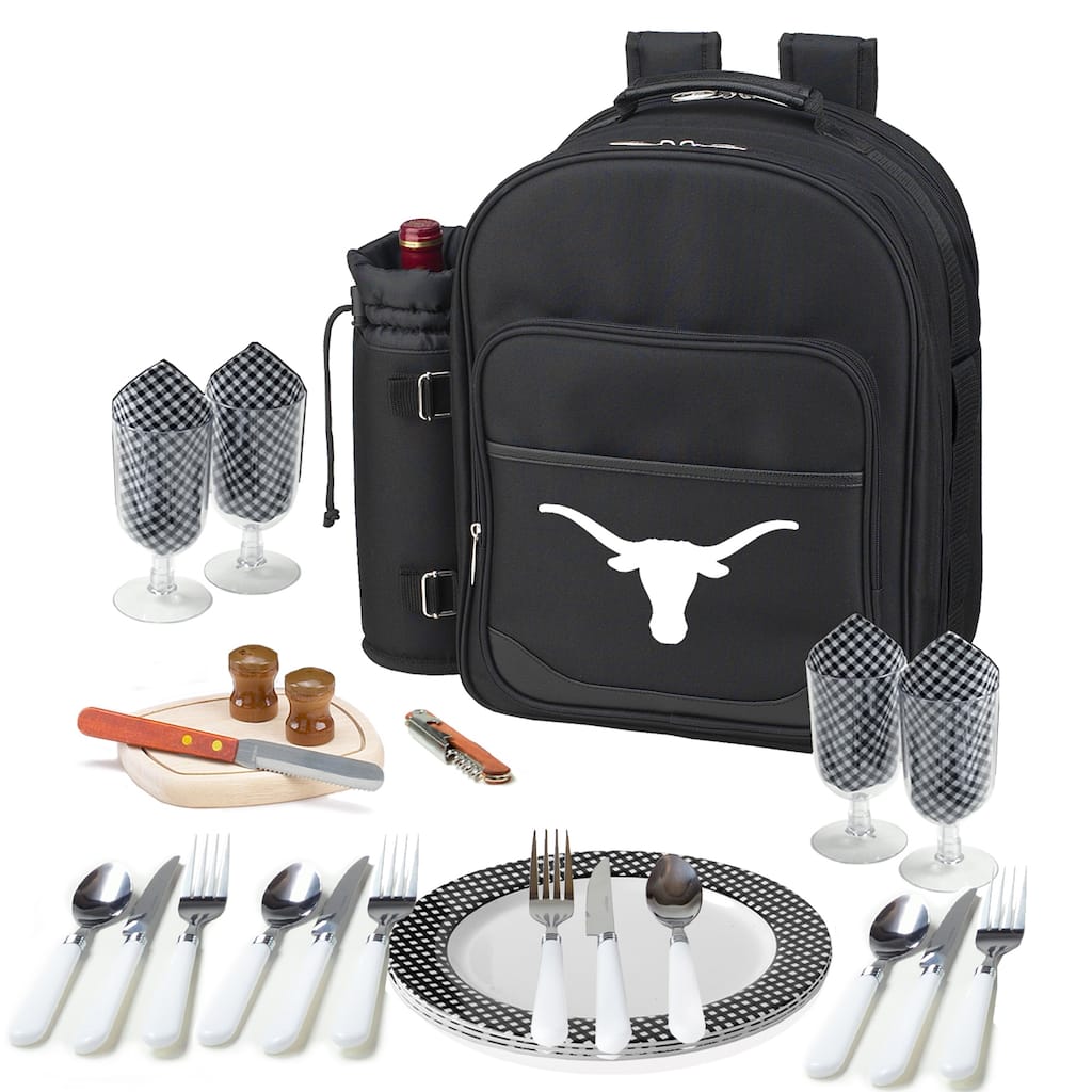 NCAA Texas Longhorns Picnic Backpack Equipped for Four