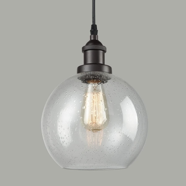 Bellaria Industrial Vintage Bubble Glass Pendant Light Metal ORB Hanging Lighting. Opens flyout.