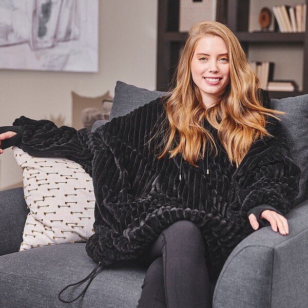 Nestl Warm Oversized Unisex Wearable Blanket Hoodie Reversible Cozy Snuggle Hoodie Blanket Giant Sweater Blanket Hoodie On Sale Bed Bath Beyond 35660964