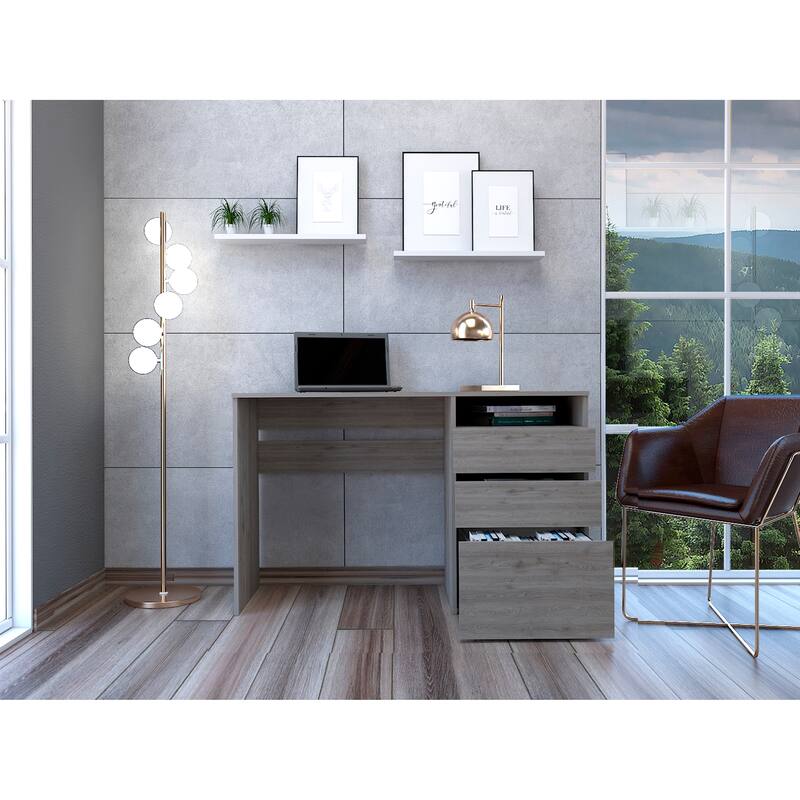 Dublin 3 Drawer Computer Desk with Shelf