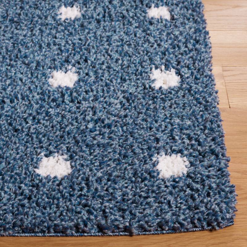 SAFAVIEH, Calico Shag Ruhama Polka Dot 1.6-inch Thick Rug