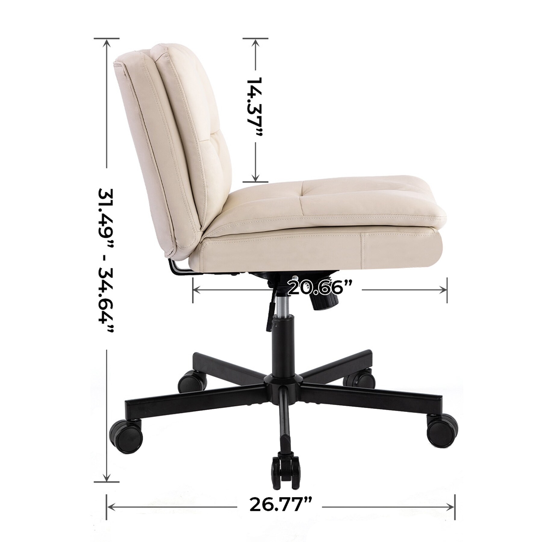 Home Office Desk Chair Vanity Chair No Wheels Large Size Armless Bed Bath Beyond 42380009