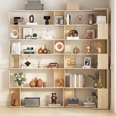 Buffet Display Cabinet Bookshelf Bookcase 81.9 Inches Tall Bookshelf
