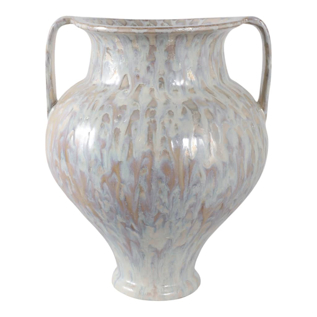 Stoneware Decorative Vase with Sculptural Twisted Design Home Decor