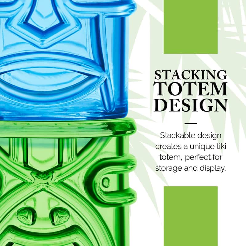 Final Touch Tiki Tumblers Set of 4 Tumblers - 12 Oz