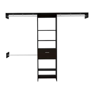 Closet System for Living Room ,Apartment, Bedroom, Black