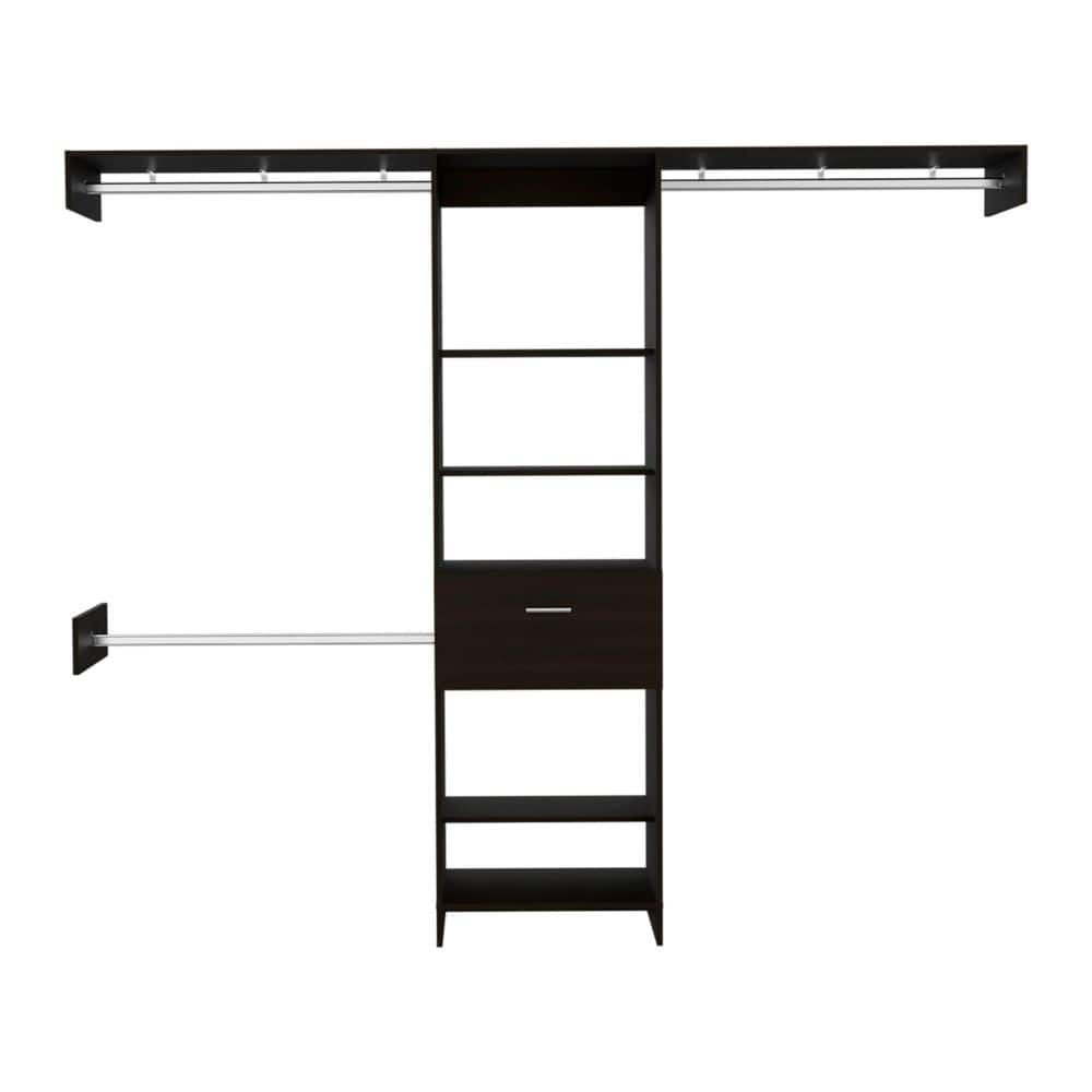 Closet System for Living Room ,Apartment, Bedroom, Black