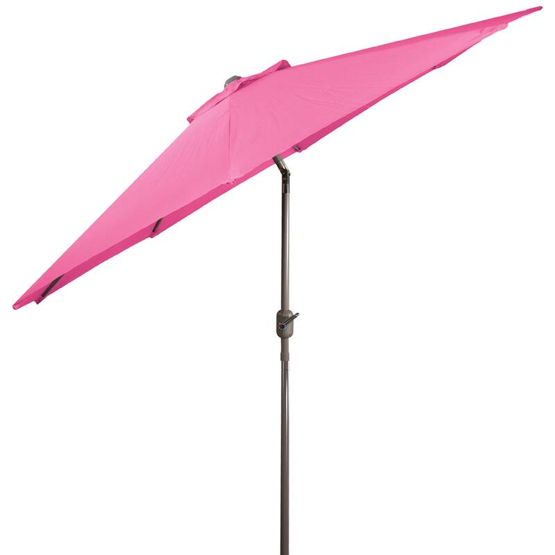 9ft Outdoor Patio Market Umbrella with Hand Crank and Tilt