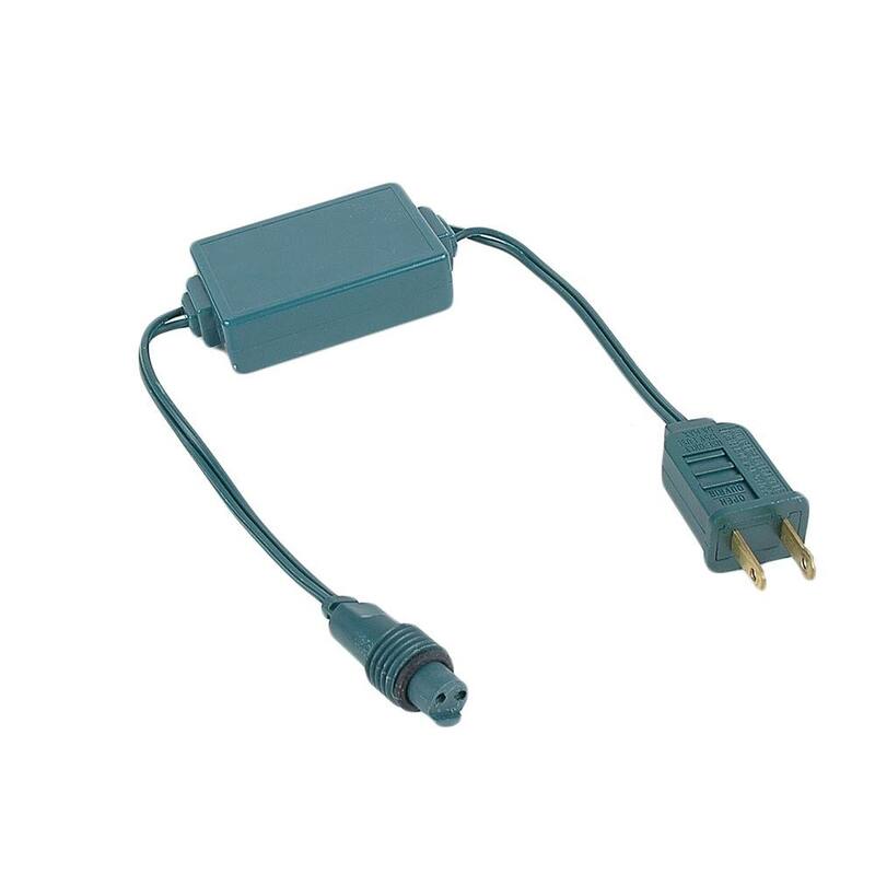 100 Light LED Coaxial Christmas Mini Light Set, Warm White, Green Wire, 50’ - Power Connector - String Lights