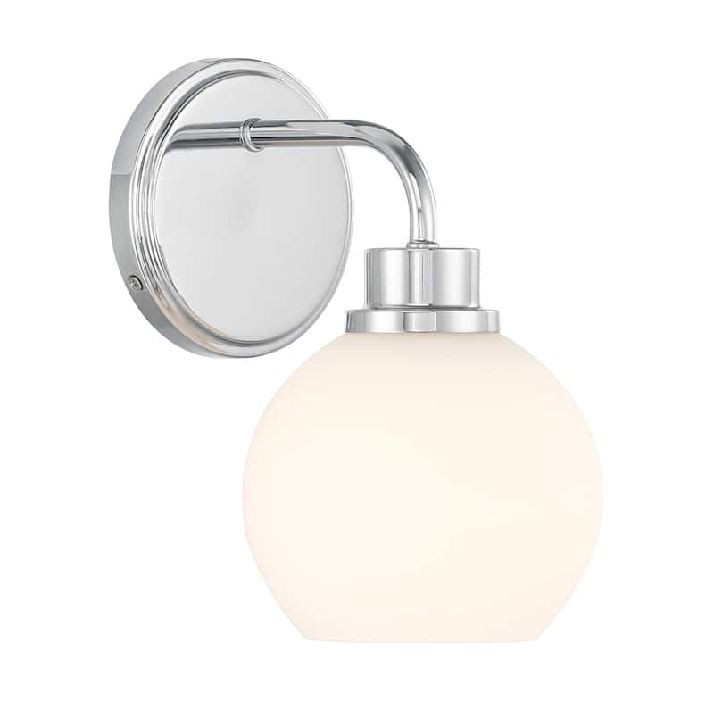 Bellevue SHWS26756 Meridian 10" Tall Bathroom Sconce with Opal Glass - Chrome