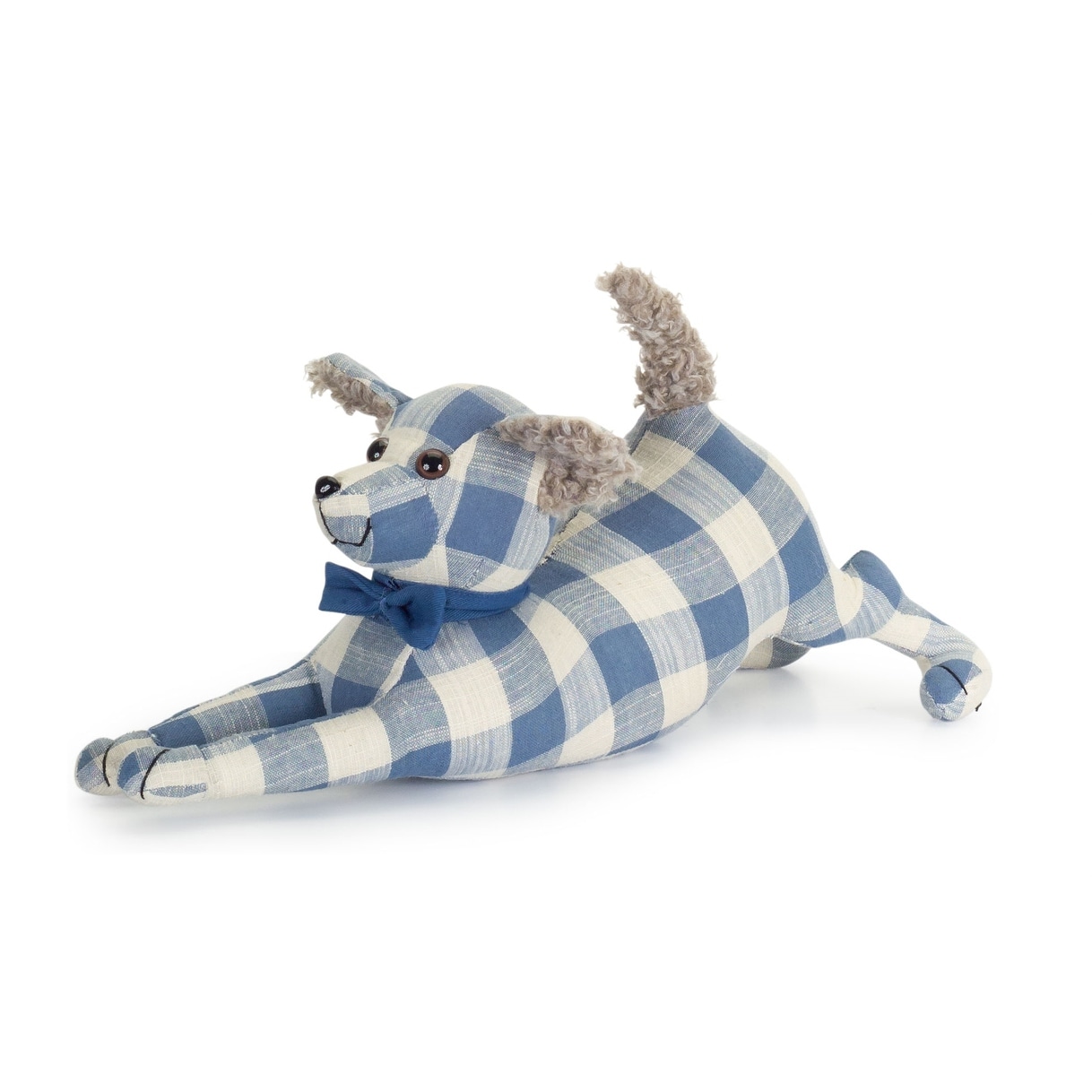 Shop Set Of 2 Dog Door Stop Blue White 9 Overstock 27444907