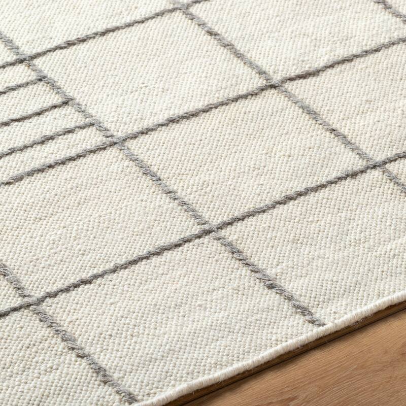 Abigale Transitional Checkered Wool Area Rug