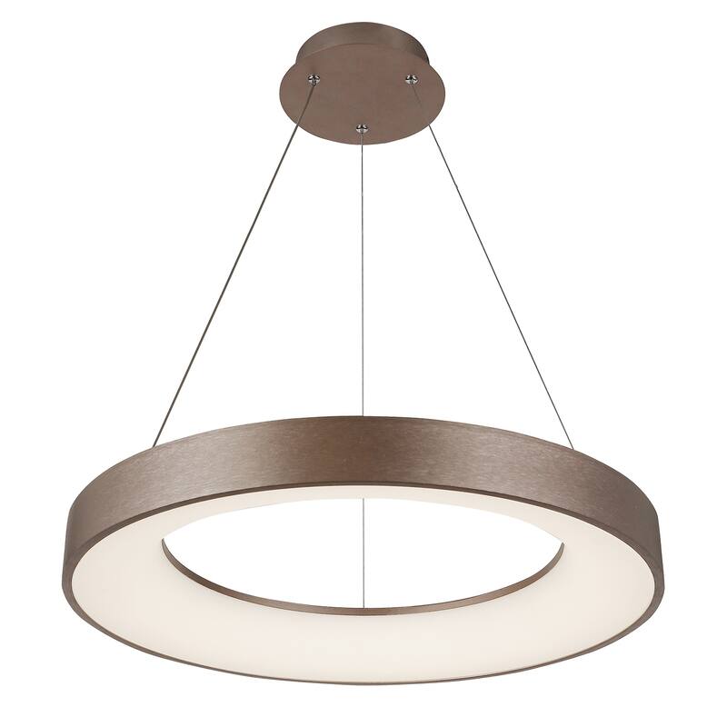 EVOLV Acryluxe Sway 24-inch Round LED Pendant Light with Opal Acrylic