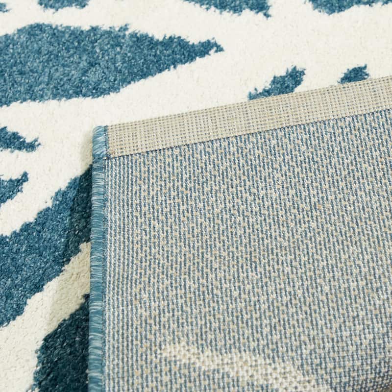 Caistor Coastal Coral Reef Pattern Tropical Area Rug
