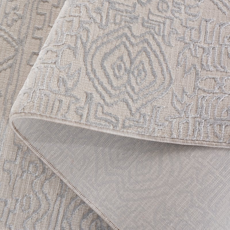 Martha Stewart by SAFAVIEH Svjetlana Modern Rug - Ivory/Light Grey - 2' 6" x 10'