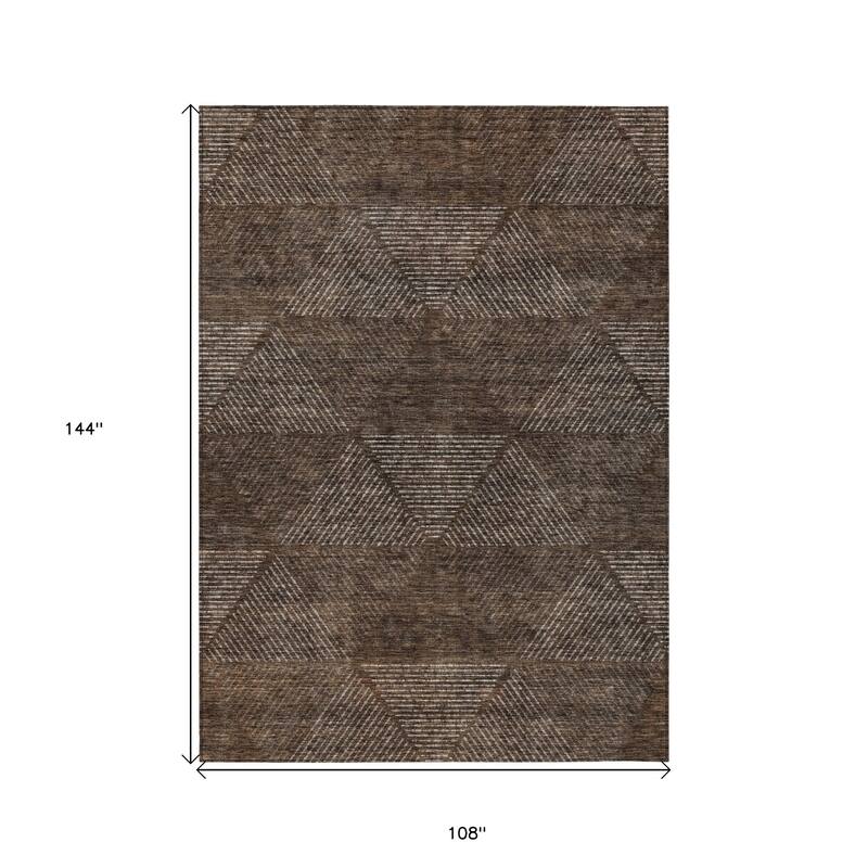 HomeRoots Geometric Transitional Rectangle Outdoor Rug