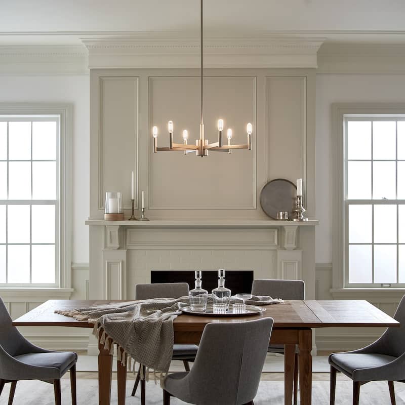 Kichler Lighting Erzo Collection 6-light Satin Nickel Chandelier