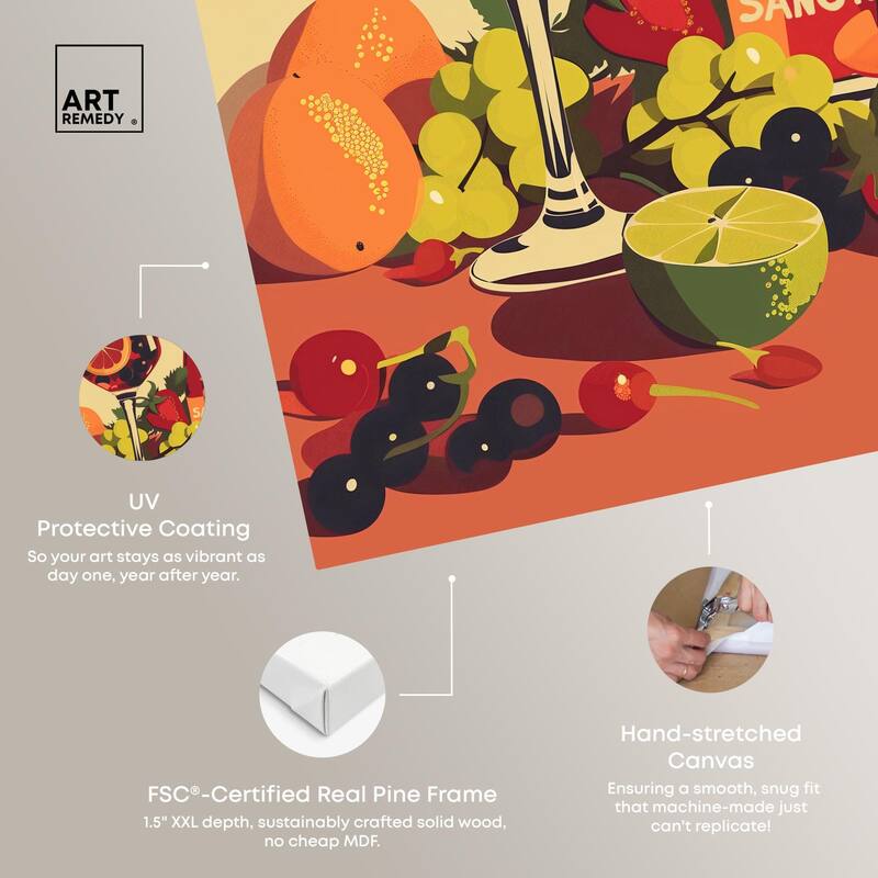 Sangria Drink Canvas by Art Remedy, Gallery Wrapped