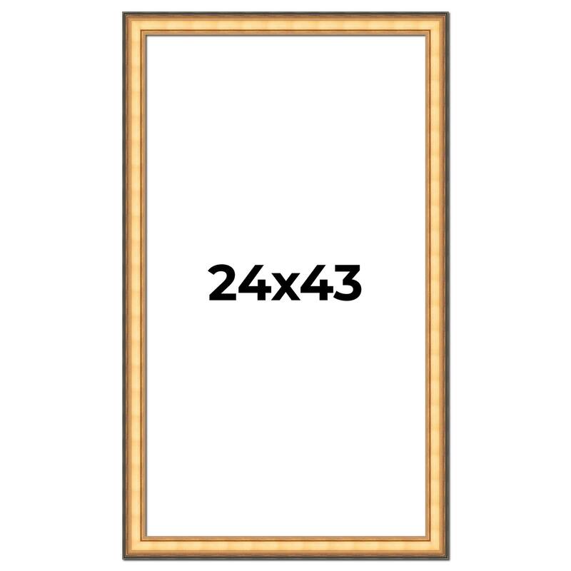 24x43 Frame Gold Plein Aire Solid Wood Picture Frame Width 2 Inches |