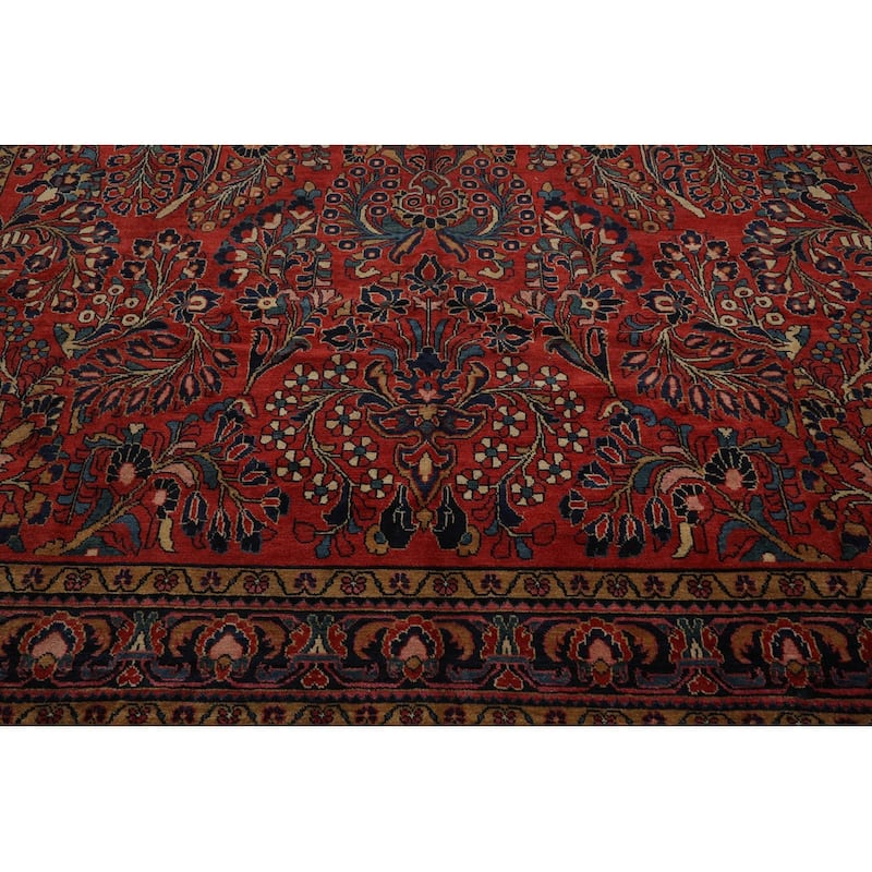 Hand Knotted Burnt Orange Persian Wool Traditional Oriental Area Rug - 10' 4'' x 16' 3''