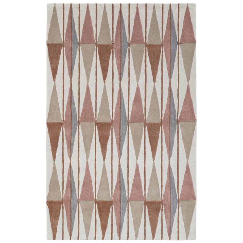 Terra by Obeetee Retro Verve Rust Rug - 2'x3' - Straw Stripe