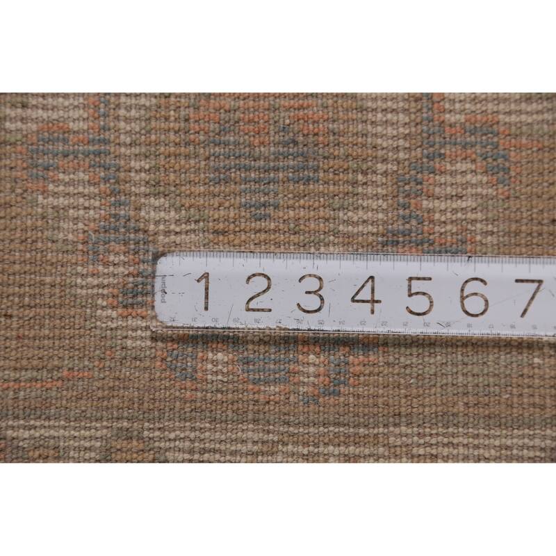 Hand Knotted Oriental 100% Wool Carpet Transitional All-Over Navy Blue & Blues Oushak Area Rug - 14' 8'' X 9' 8''