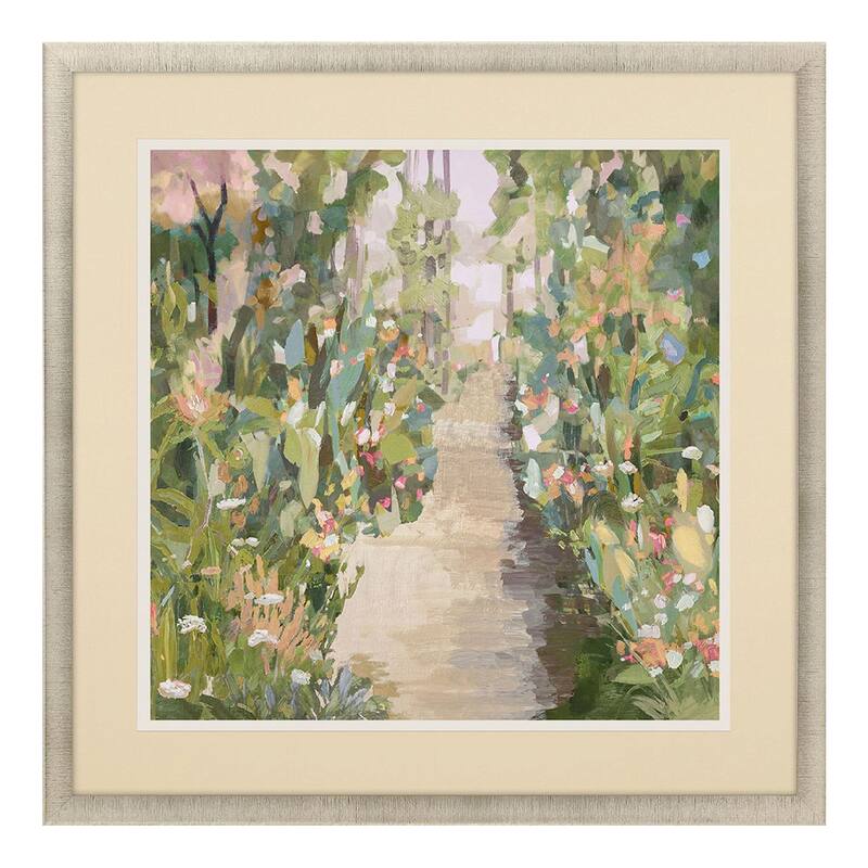 Garden Delight - Lane Framed Art Giclee Under Glass - Pink - 41 X 41 X 2