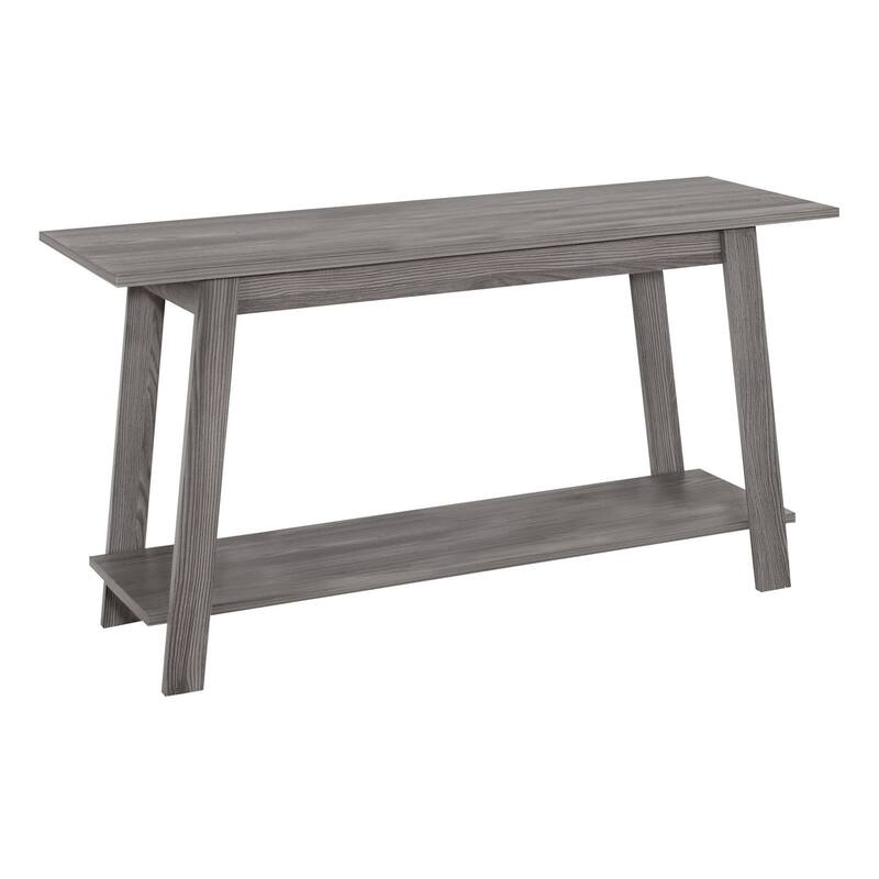 42" TV Stand with Open Shelf and Storage, Contemporary Wood Look Entertainment Console for Living Room & Bedroom - Grey