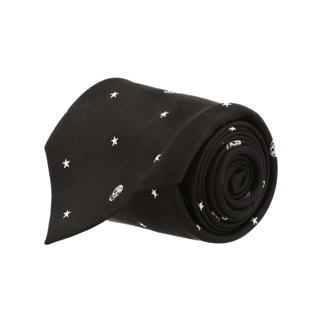 Alexander McQueen Stars And Skulls Silk Tie